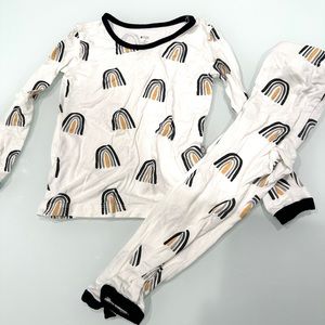 Kyte baby toddler 2 piece metallic rainbow PJ